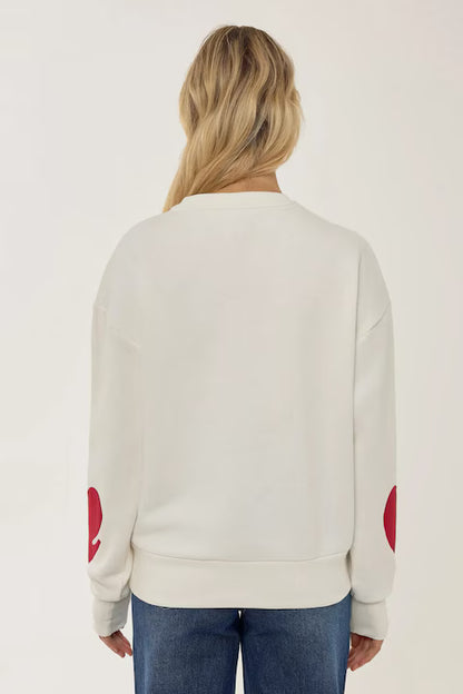 Women's sweatshirt, heart pattern